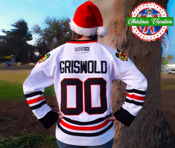 Griswold 00 Blackhawks Jersey – Perfect Holiday Gift for Movie Fans