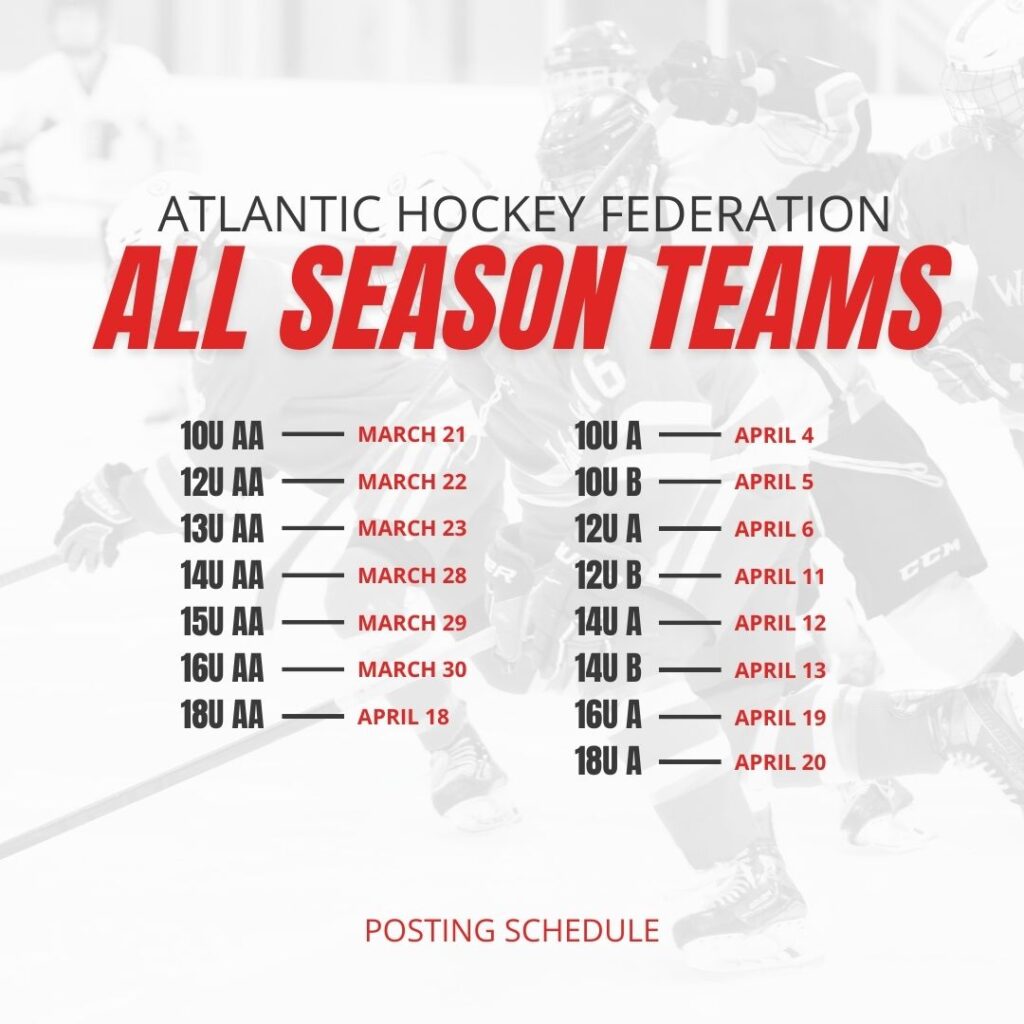 AHF Hockey： Latest Standings, Schedules & Scores in Atlantic Region