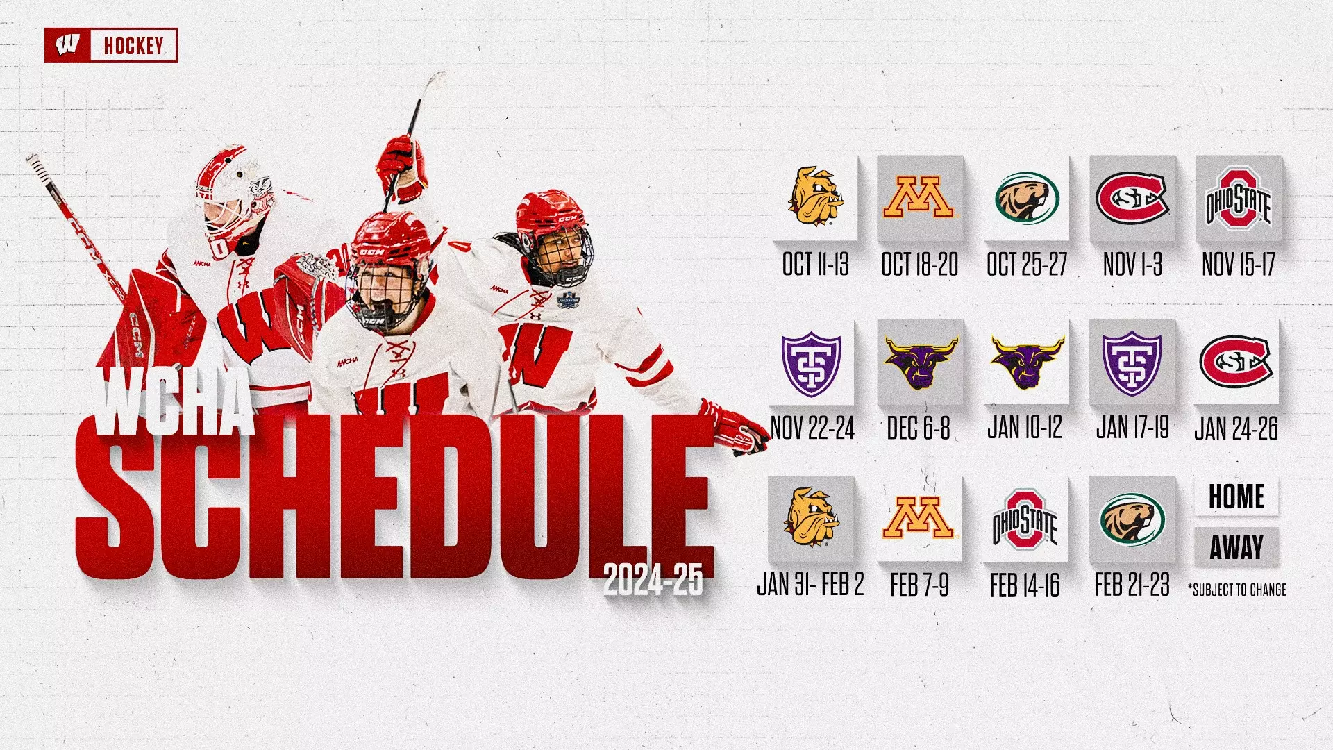 Complete Wisconsin Badgers Hockey Schedule for 2024-2025： Dates & Opponents