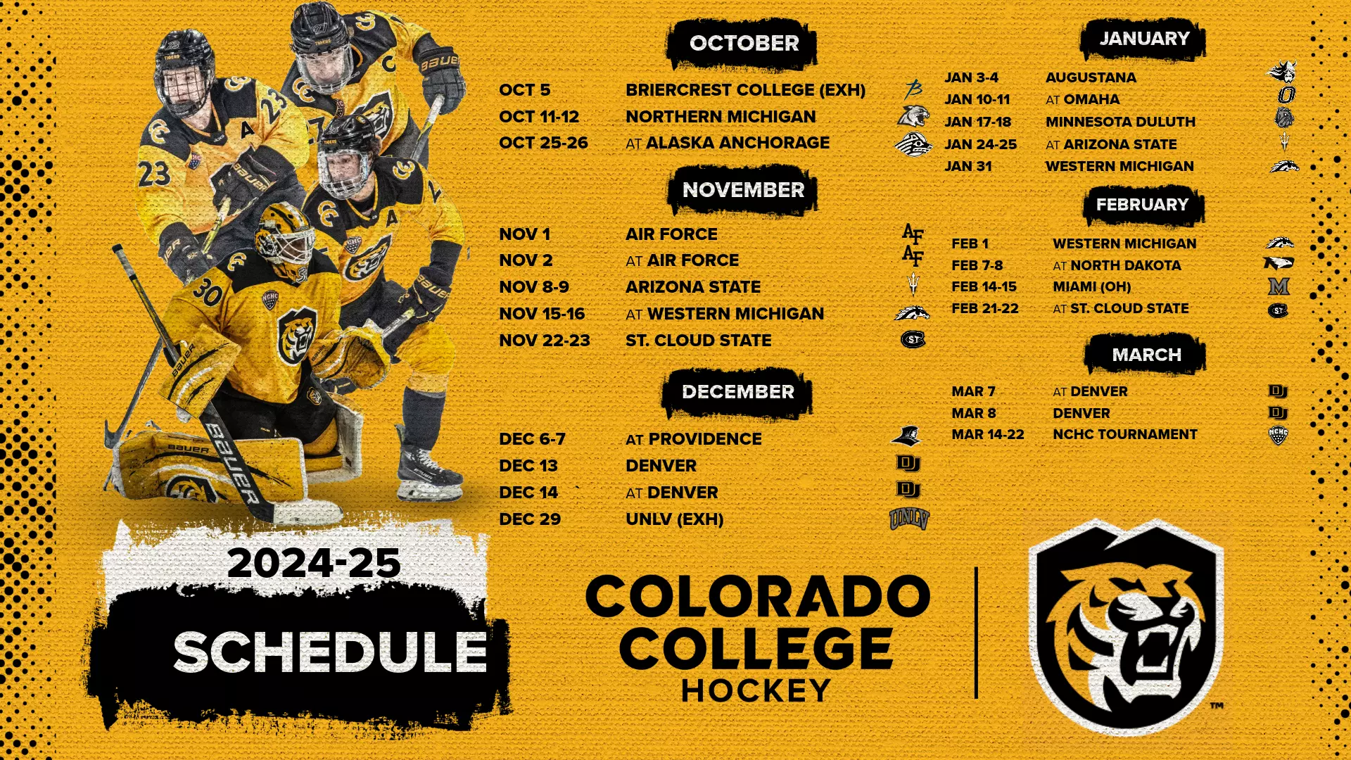 Colorado College Tigers Hockey Schedule: Upcoming Games & Results